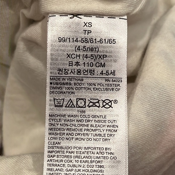 Girls Fleece Jacket GAP XS 4-5 - Picture 6 of 6